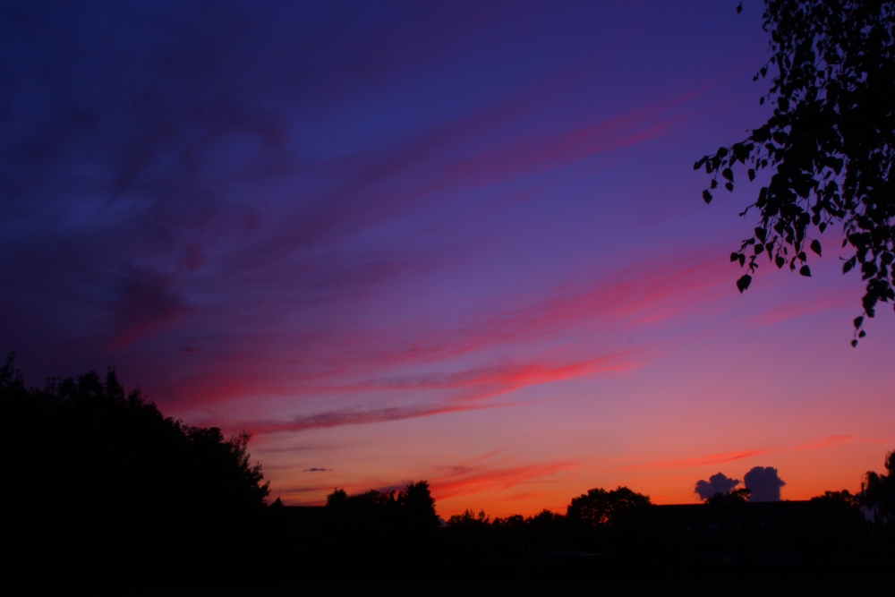 "Bunter" Sonnenuntergang - ohne Sonne!