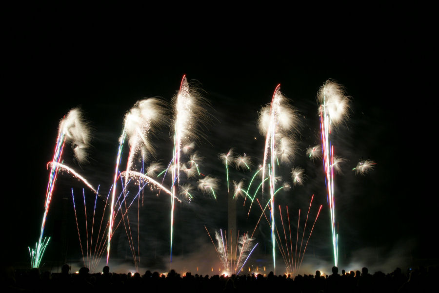 buntes Feuerwerk- Pyronale 2008