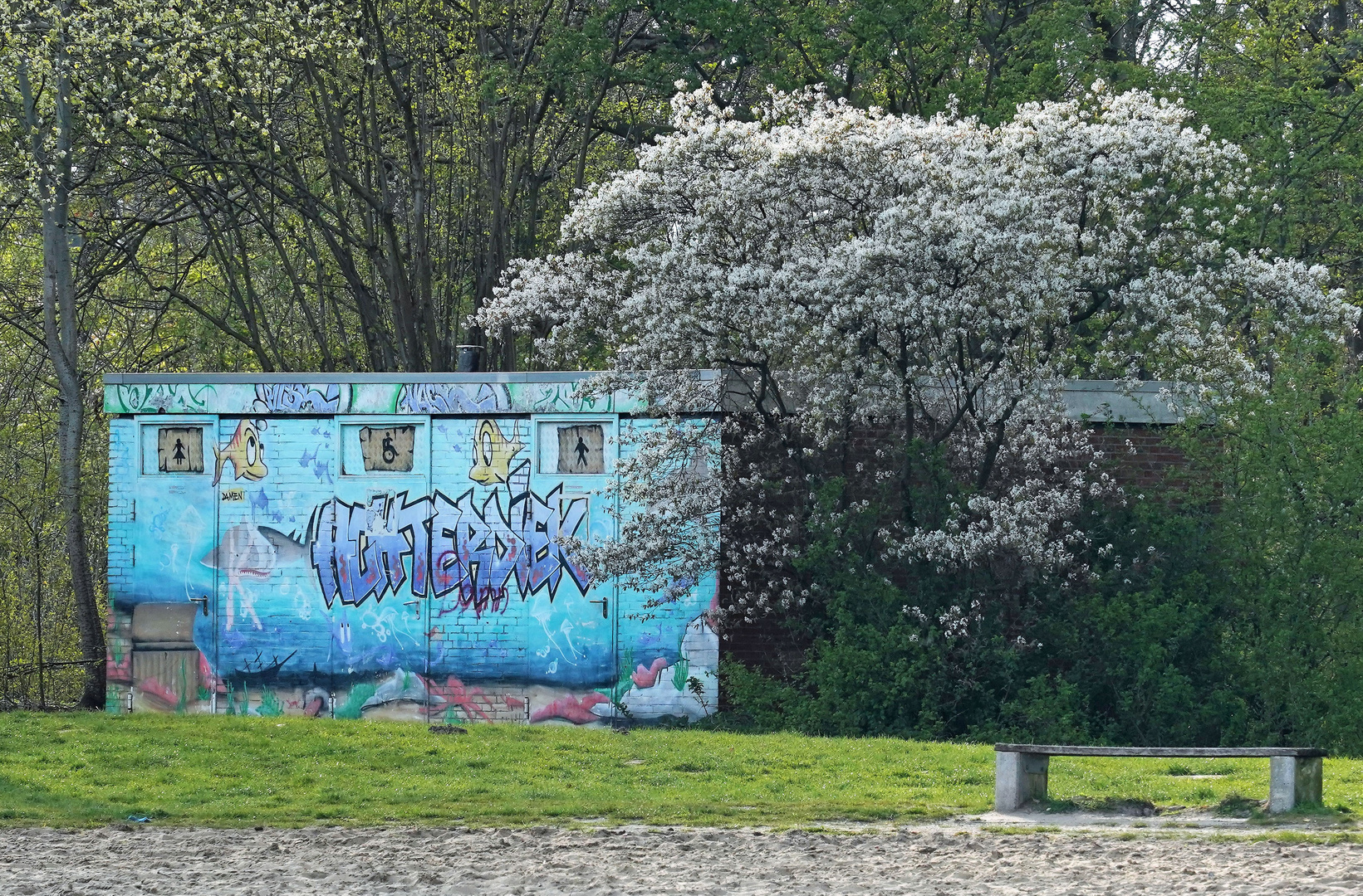 Buntes Häuschen mit Herz