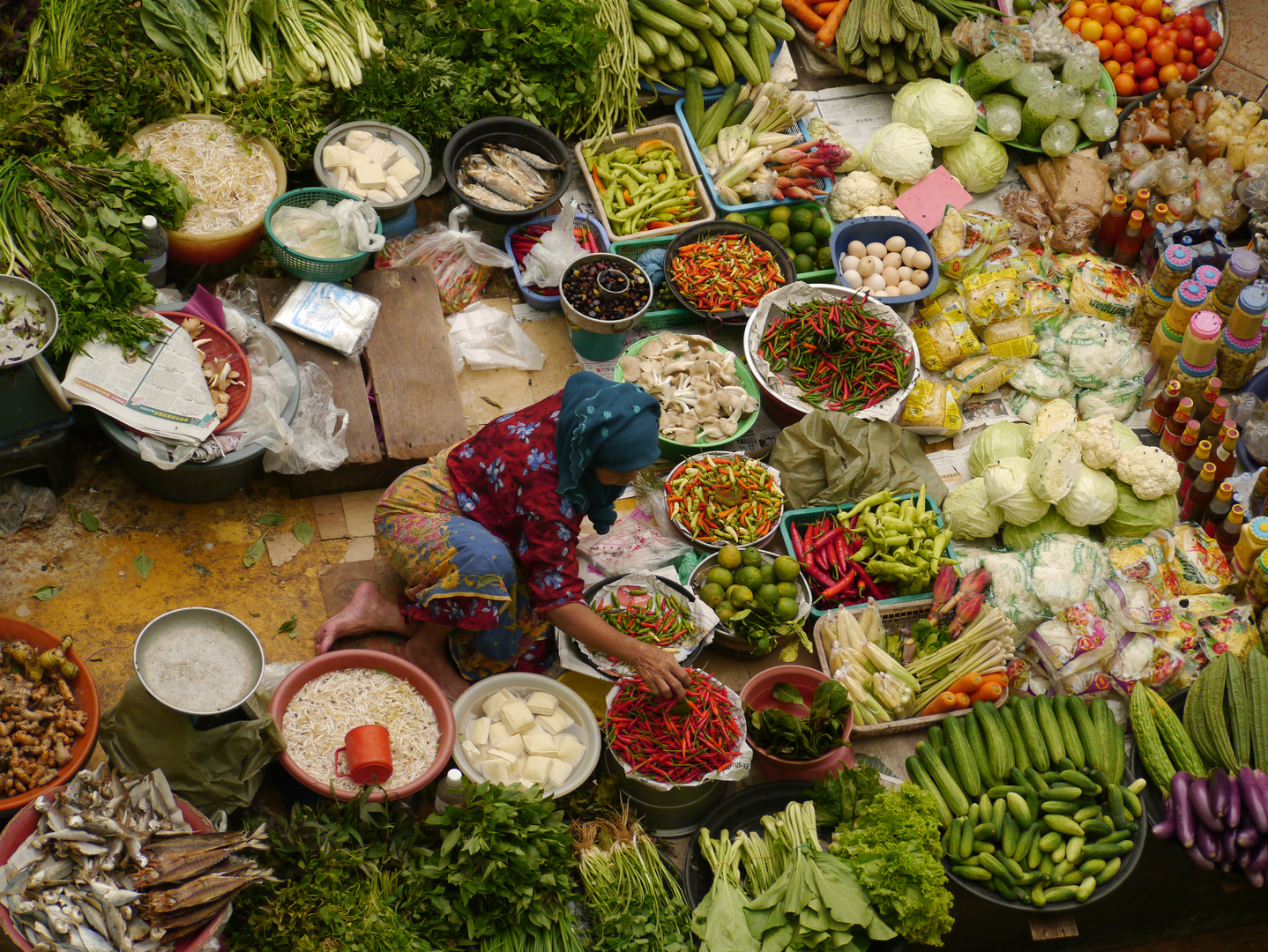 Buntes Markttreiben in Malaysia