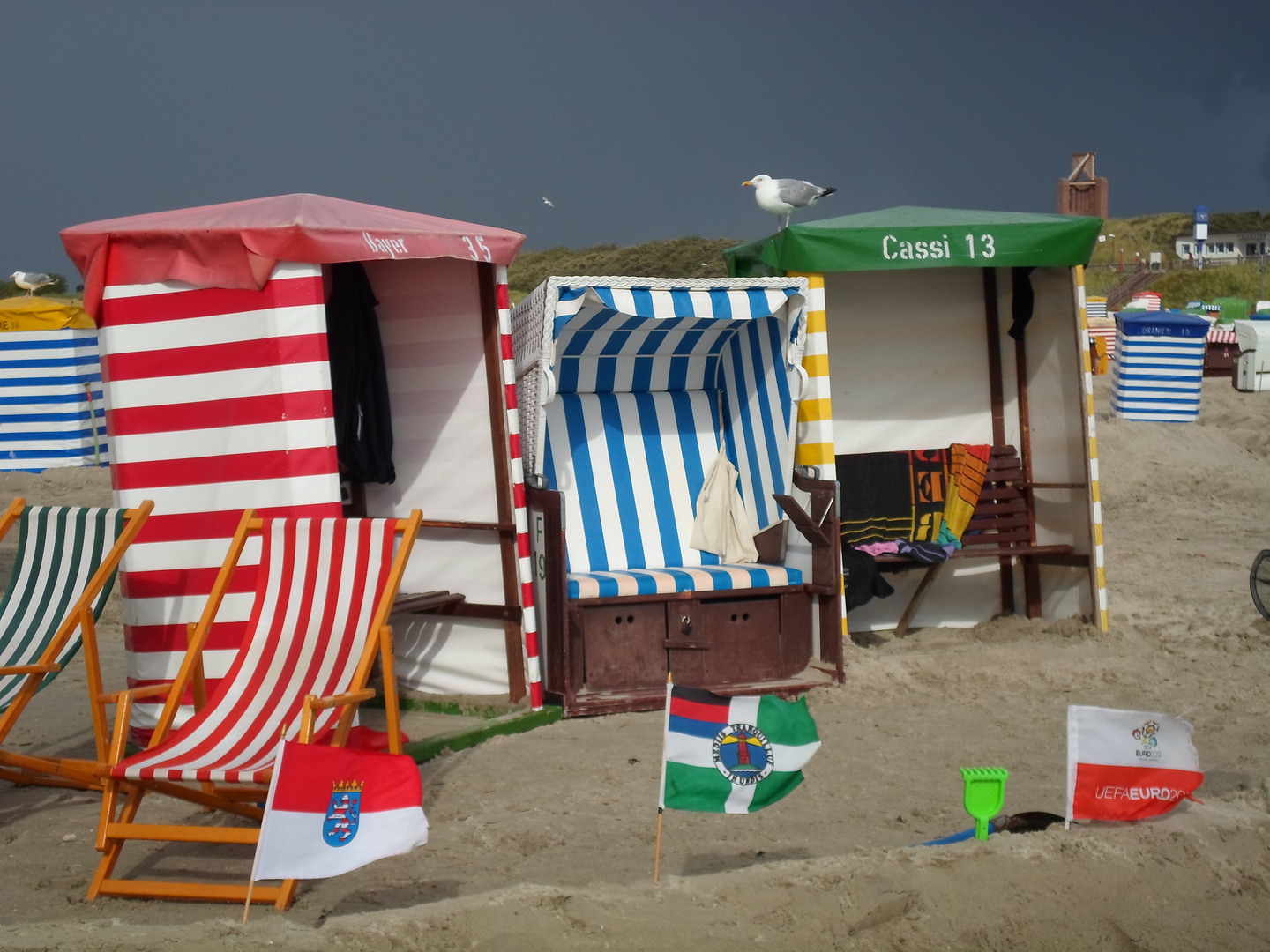 Buntes Strandleben