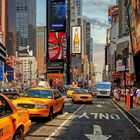 Buntes Treiben am Time Square in N.Y.