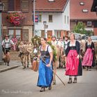 Buntes treiben auf den Straßen in Wertach