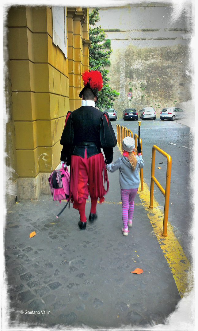 Buongiorno dal Vaticano (Off to school, the Vatican way... )