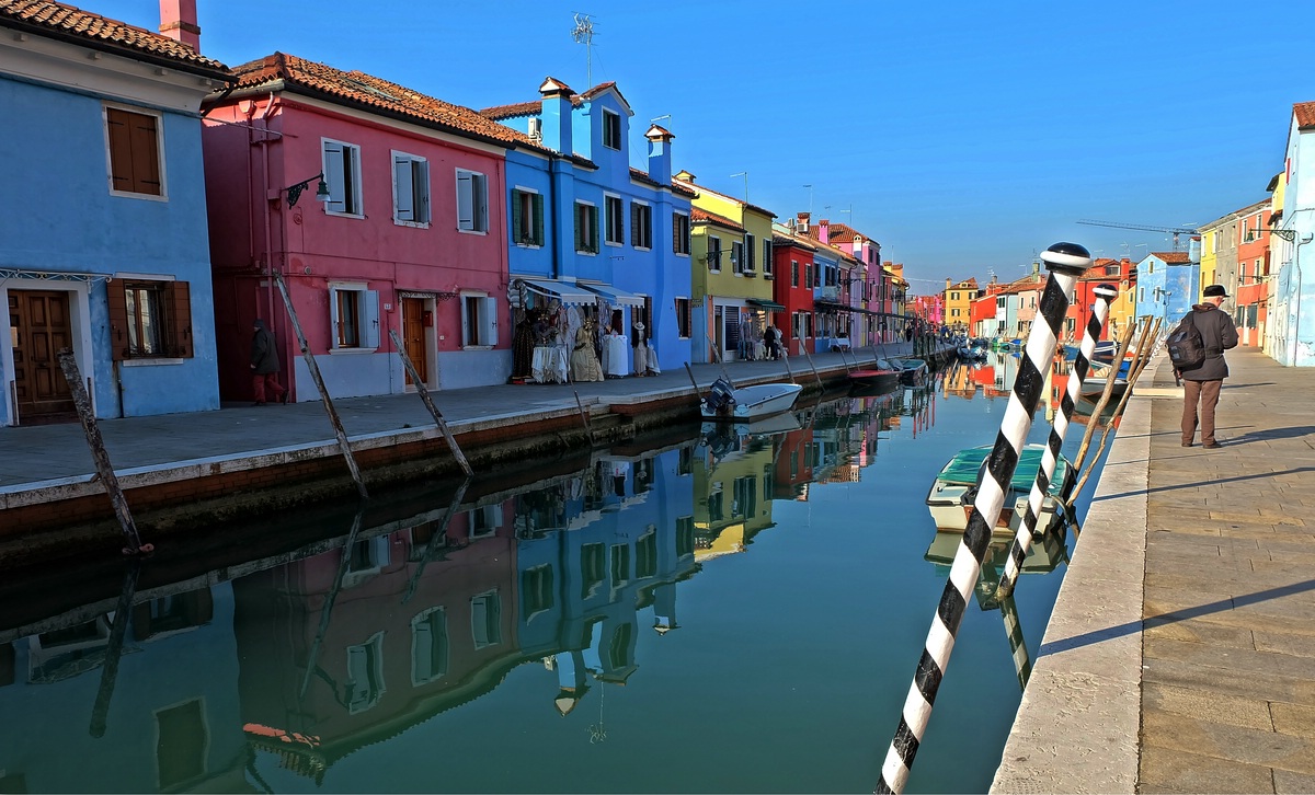 Burano mit einem Photographen