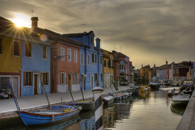 Burano sun-set in HDR