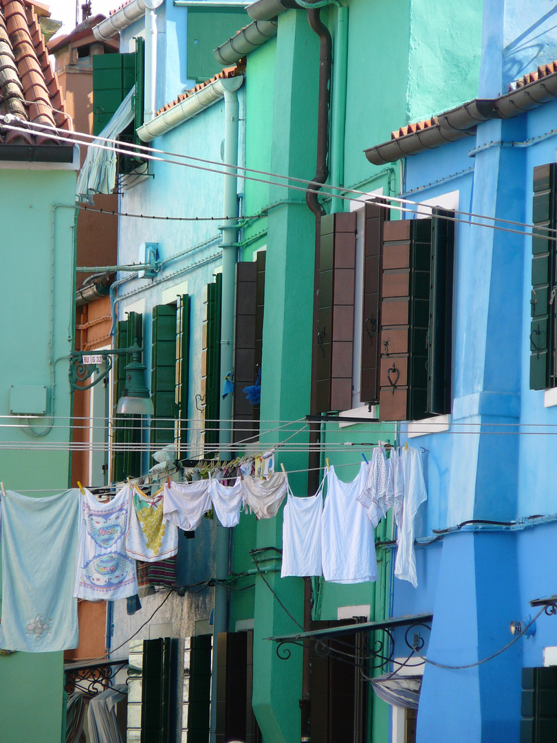 Burano - Wäsche vor Hauswand