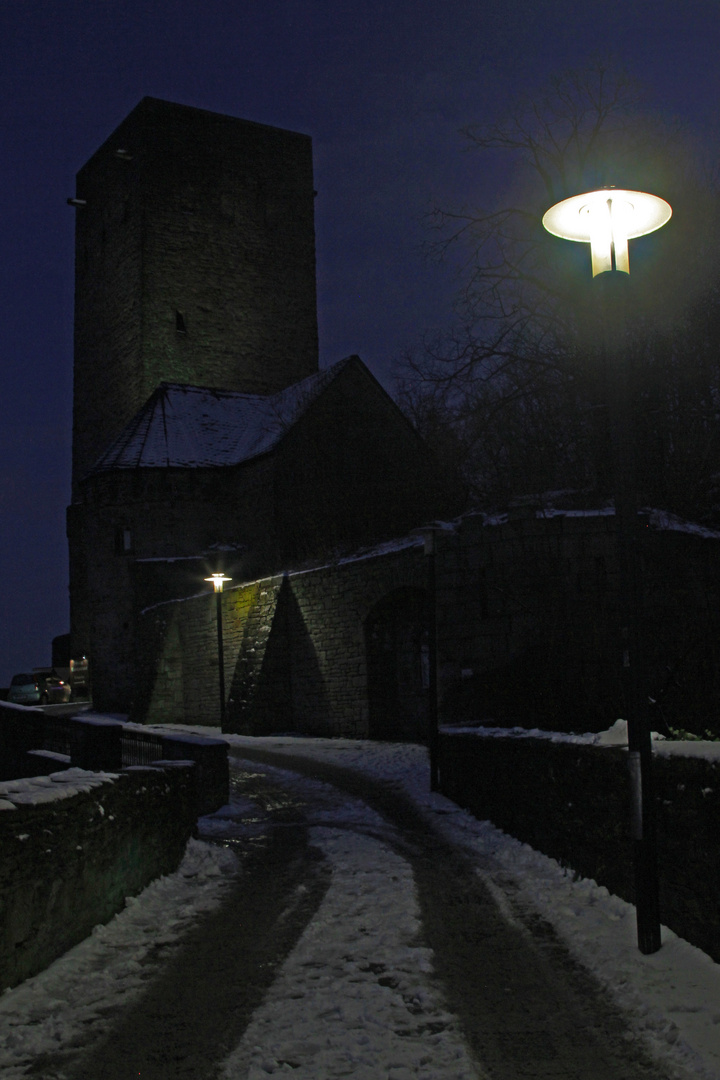 Burg Blankenstein am späten Abend