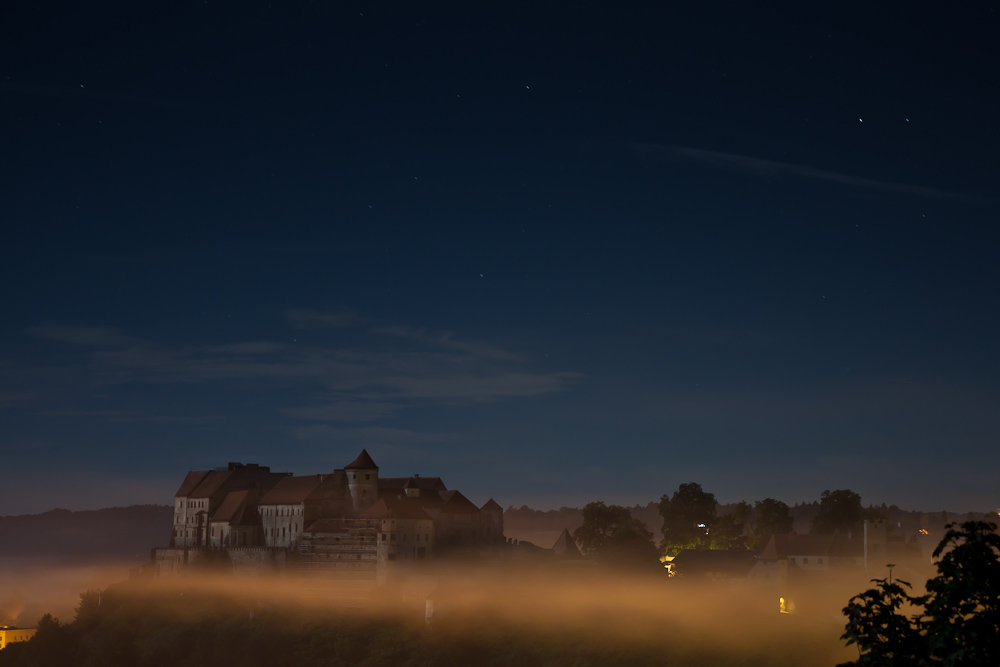 Burg Burghausen bei Nacht