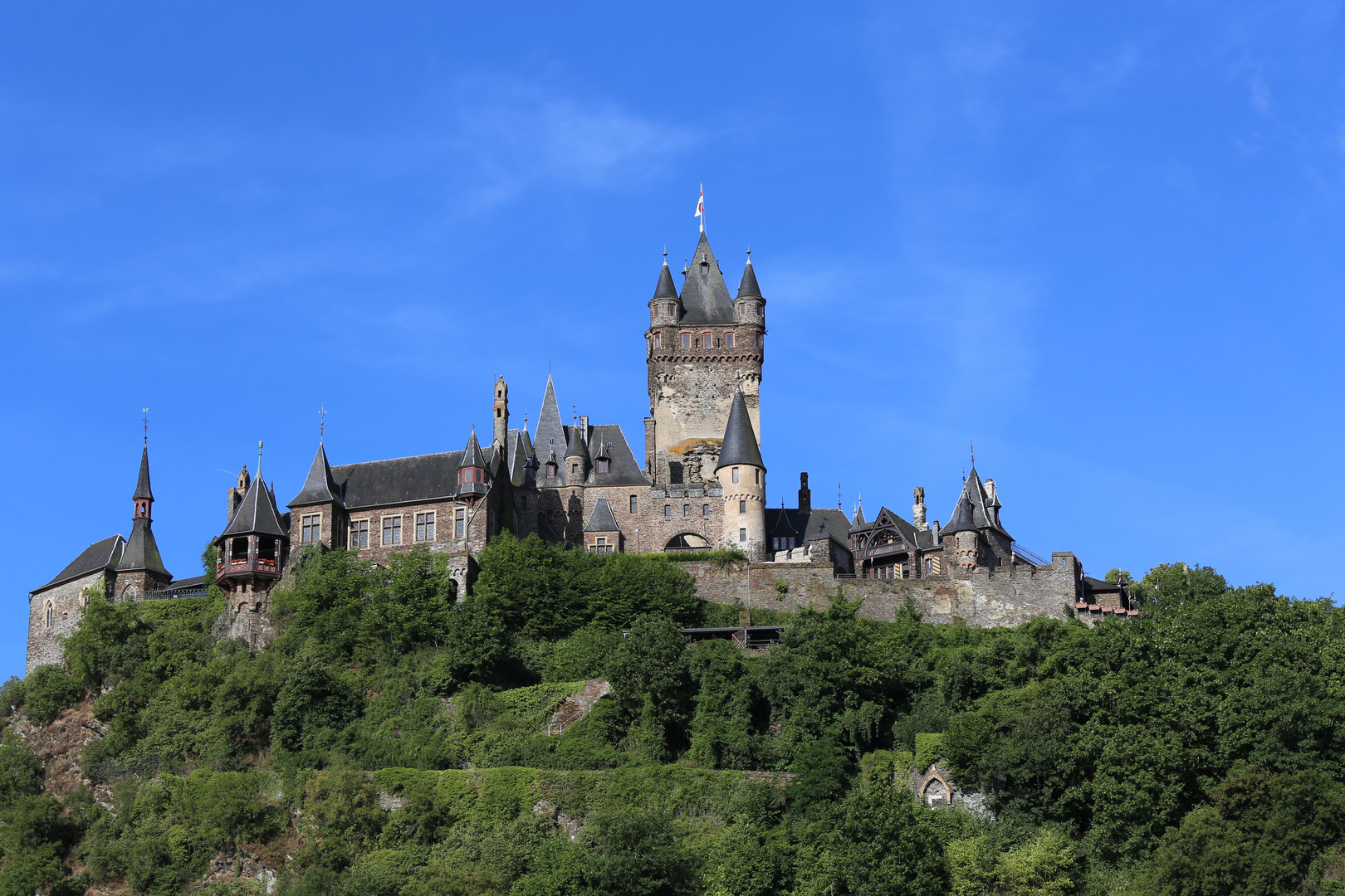 Burg Cochem morgens um 8 Uhr