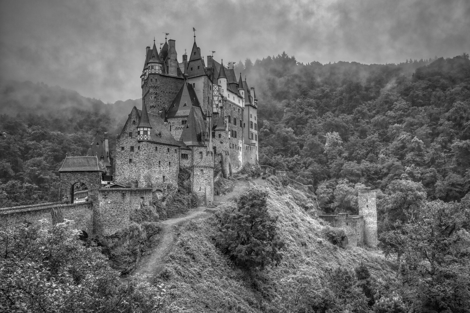 Burg Eltz im Nebel