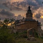 Burg Falkenstein  im Sonnenuntergang