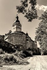 Burg Falkenstein schwarz-weiss