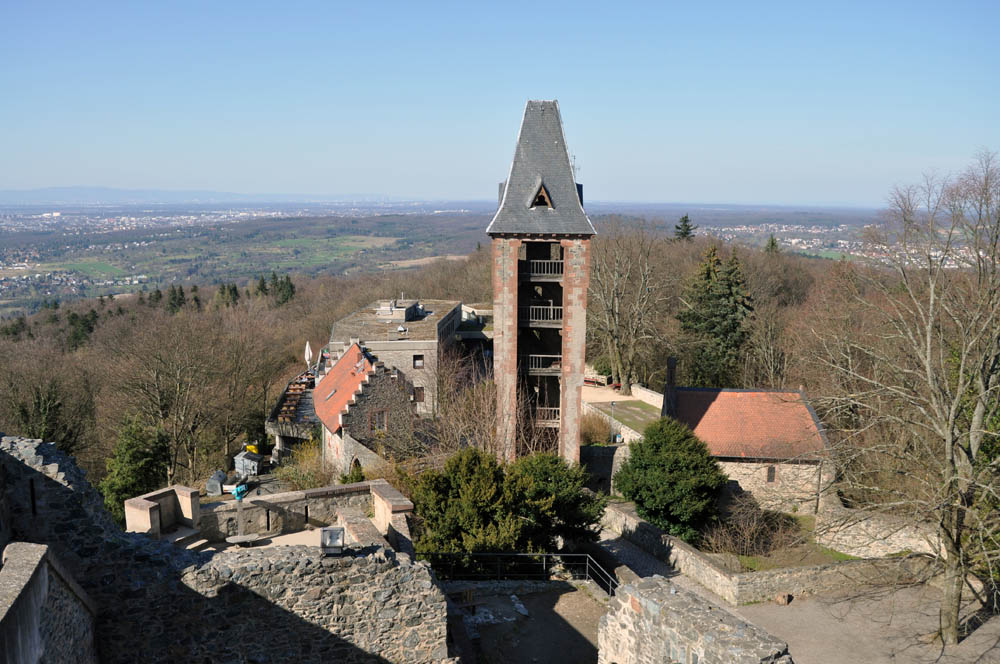 Burg Frankenstein - Blick ins Rhein-Main-Gebiet