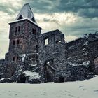 Burg Frankenstein im Schnee