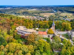 Burg Frankenstein mit Blick in den Odenwald u. Nieder-Beerbach