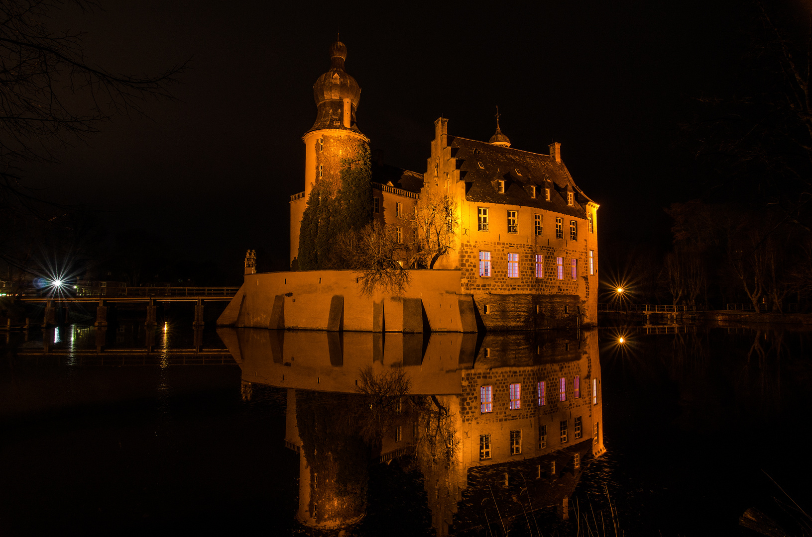 Burg Gemen bei Nacht