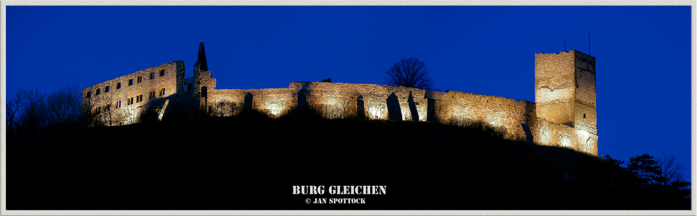 Burg Gleichen bei Nacht