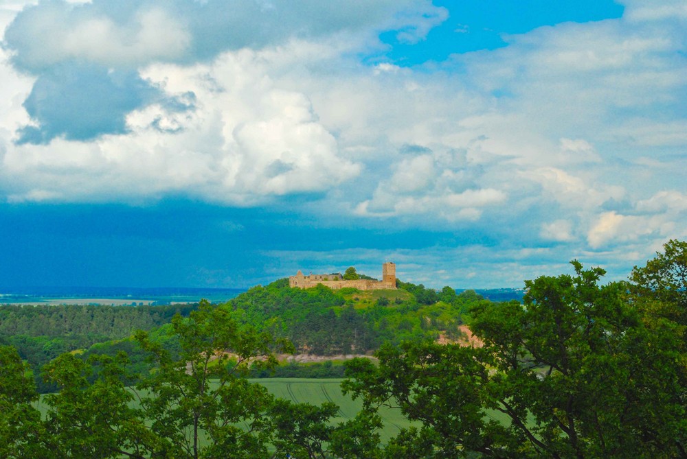 Burg Gleichen in Thüringen - Blick von der Mühlburg