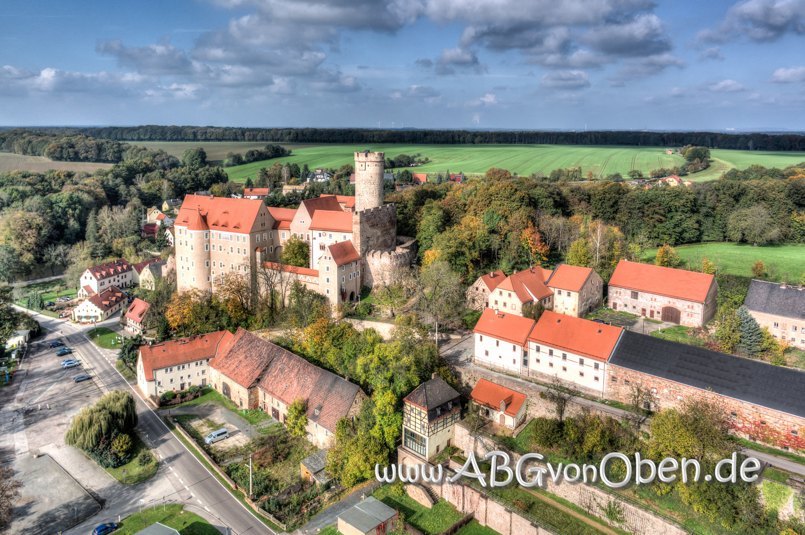 Burg Gnandstein - Luftbild