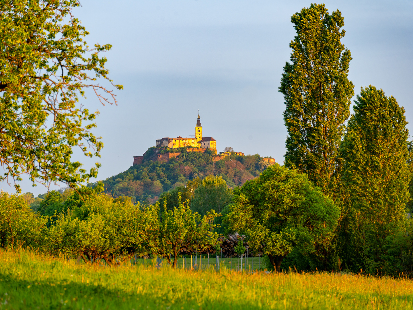 Burg Güssing zur goldenen Stunde