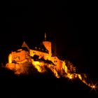 Burg Heimbach, bei Nacht.