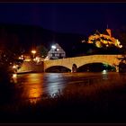 Burg Hengebach in Heimbach bei Nacht