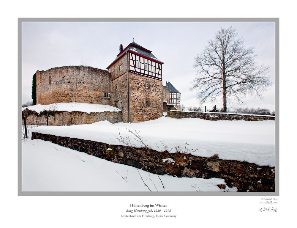 Burg Herzberg, Hessen im Winter