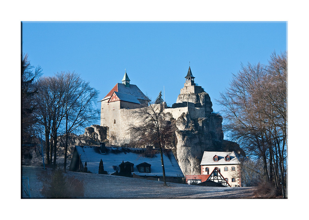 Burg Hohenstein, bei eisigem Frost