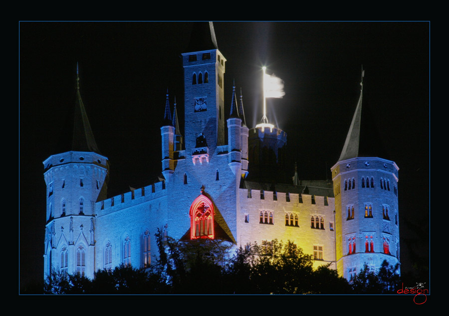 Burg Hohenzollern in blau