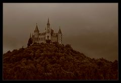 Burg Hohenzollern in sepia