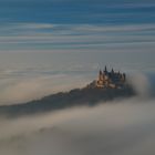 Burg Hohenzollern kurz vor der Verhüllung