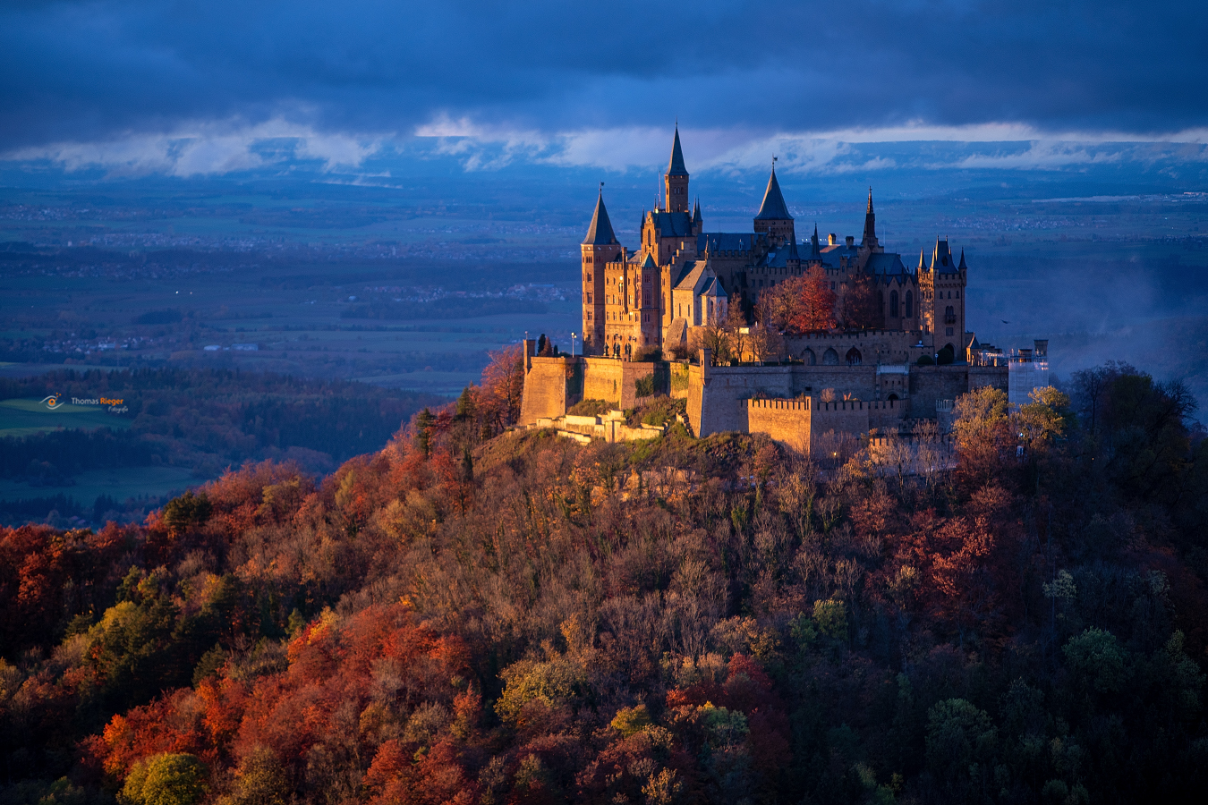 herbst, auf fotocommunity Bild Foto Hohenzollern & natur, II Burg Sonnenuntergang Bilder | zum architektur