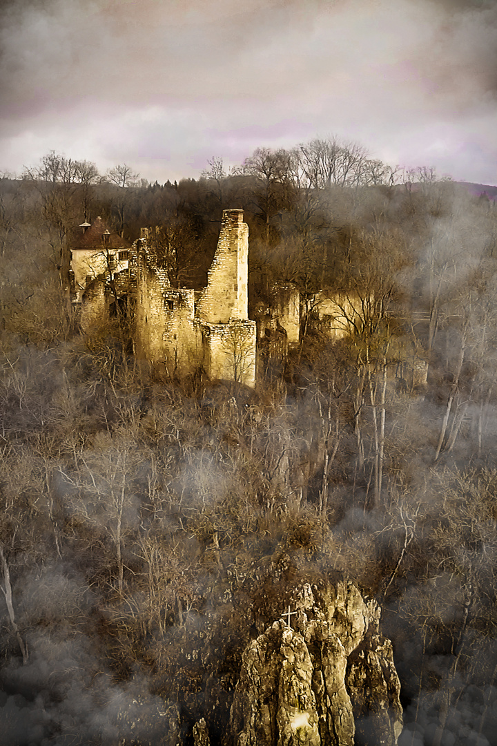 Burg Hornstein nebel 