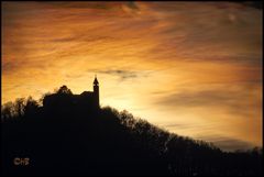 Burg im Abendlicht