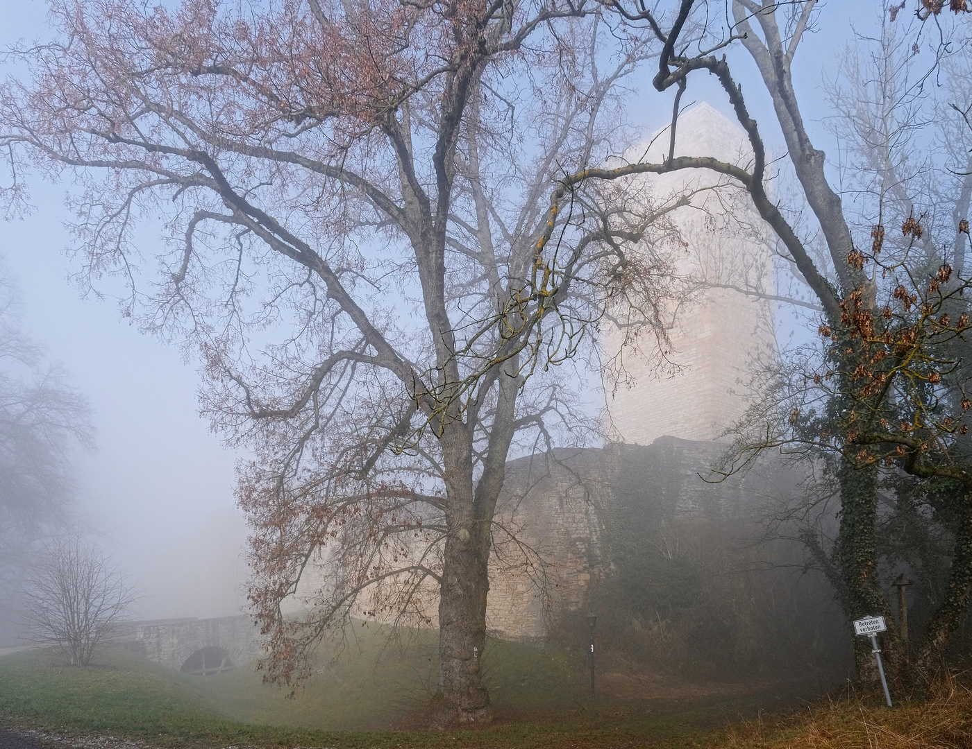 Burg im Nebel