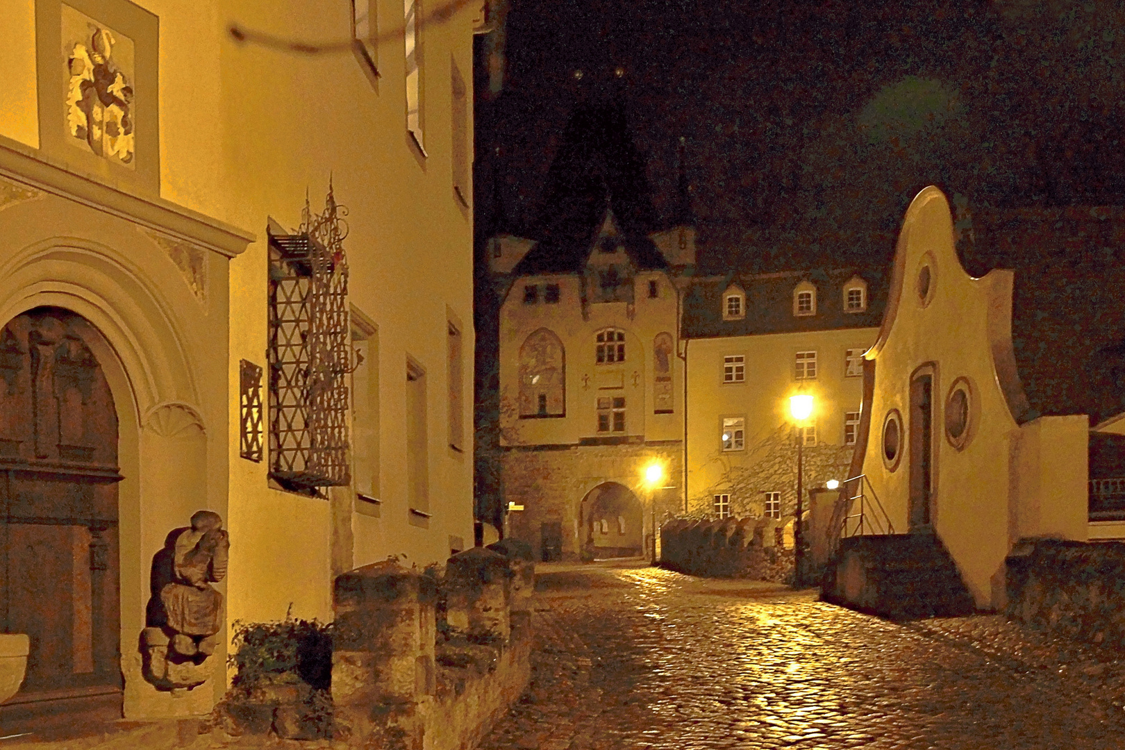 Burg im Regen