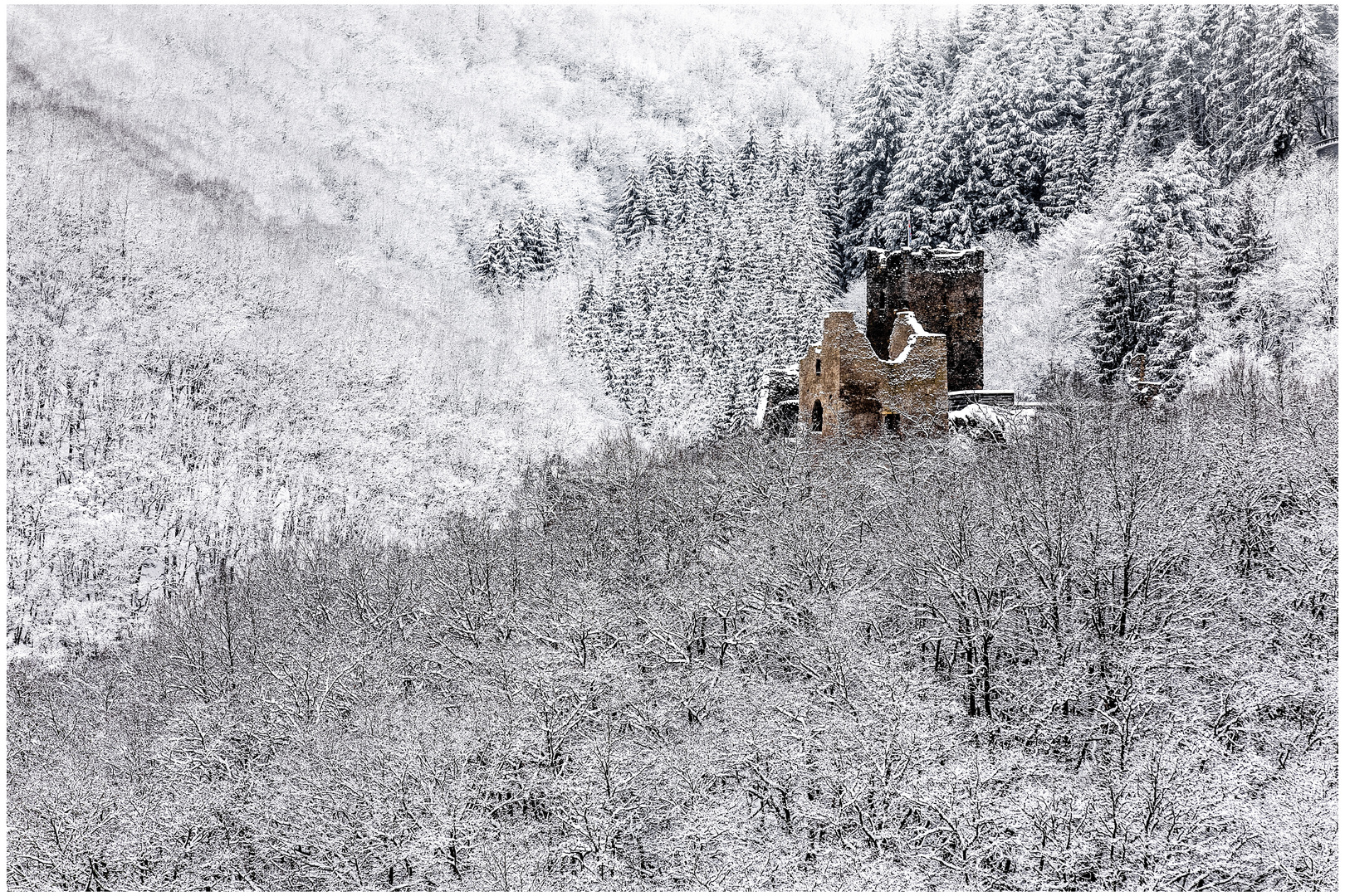 Burg im Schnee