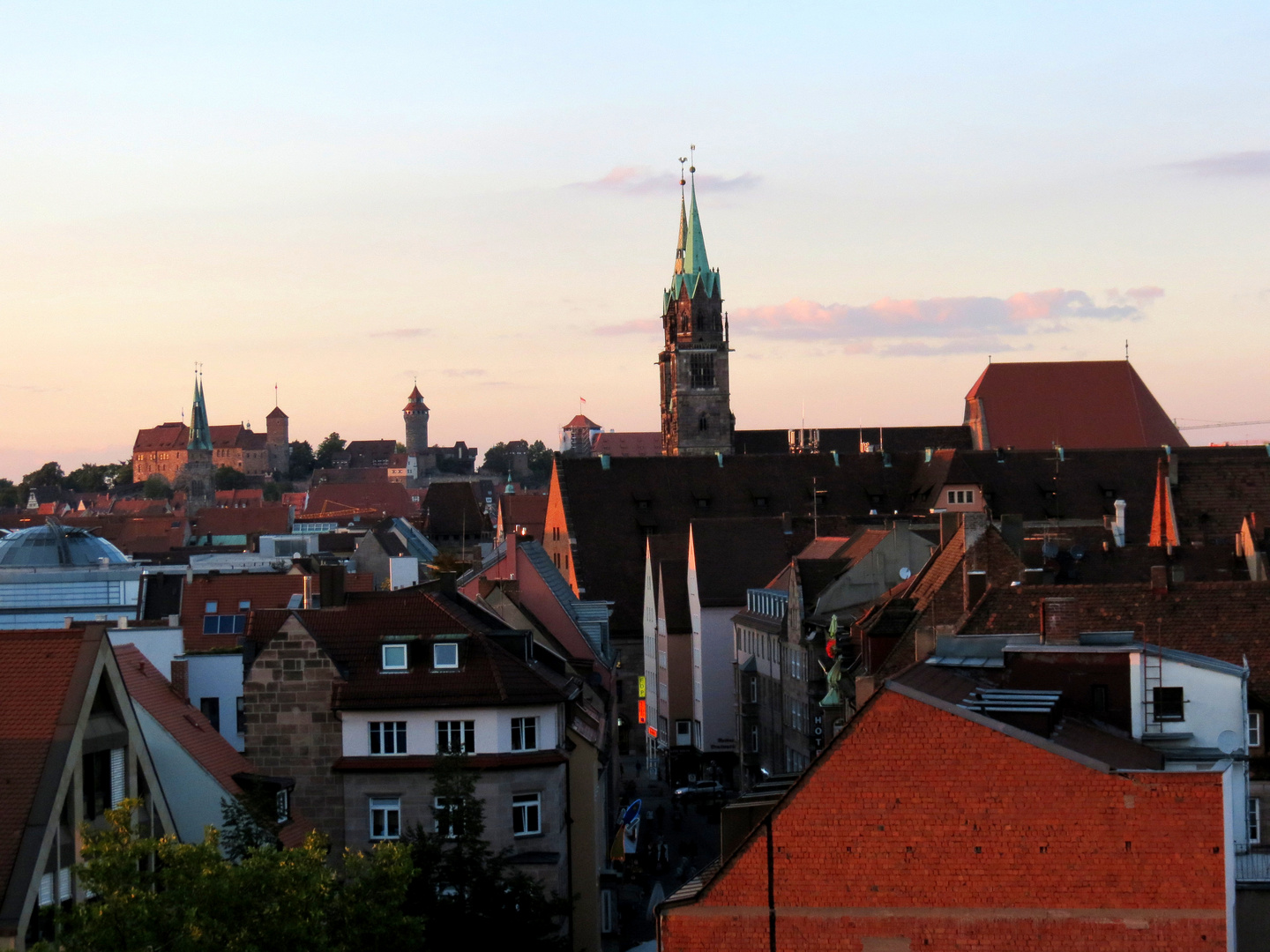 Burg im Sonnenlicht