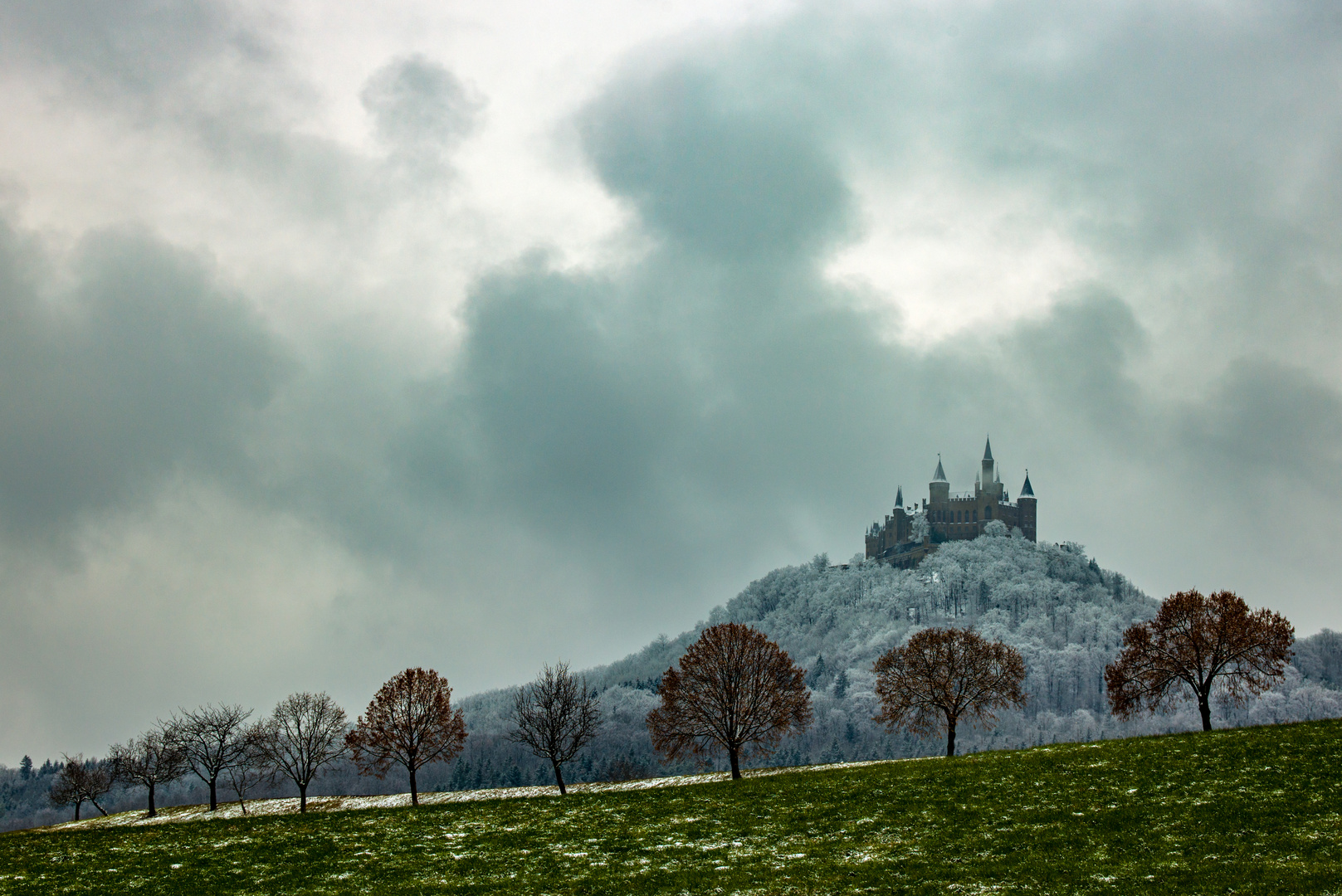 Burg im Winter