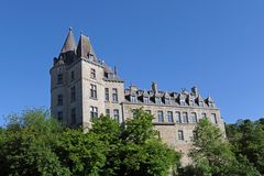 Burg in Belgien, in der Stadt Durbuy, der kleinsten Stadt der Welt