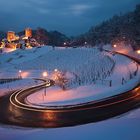 Burg in der blauen Stunde