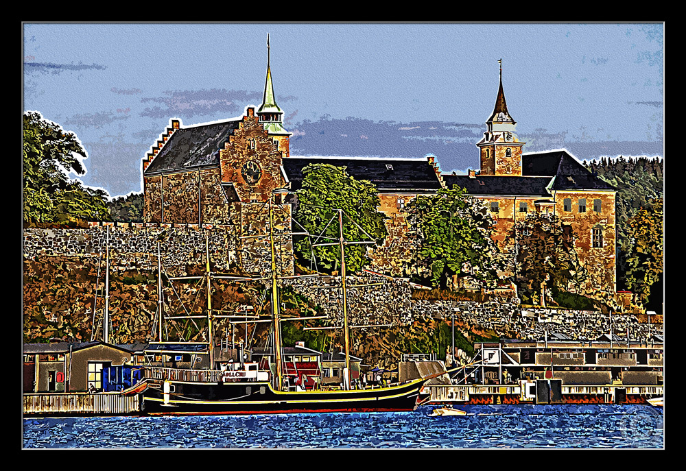Burg in Oslo als "PopArtPainting"