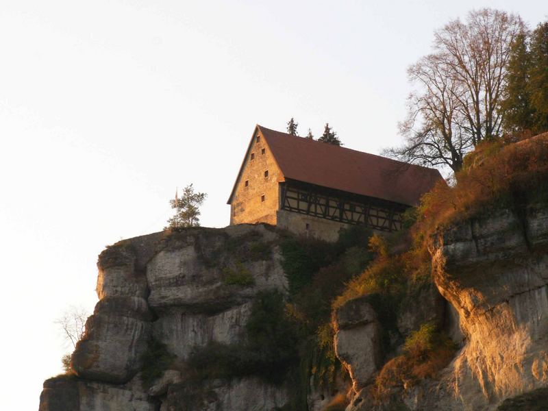 Burg in Pottenstein im Abendlicht