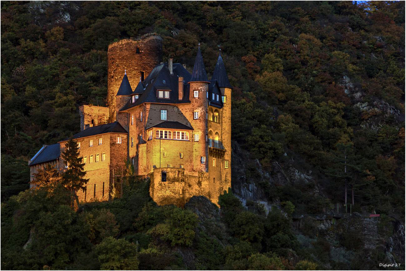 Burg Katz Foto & Bild world, nachtaufnahme, historisch Bilder auf