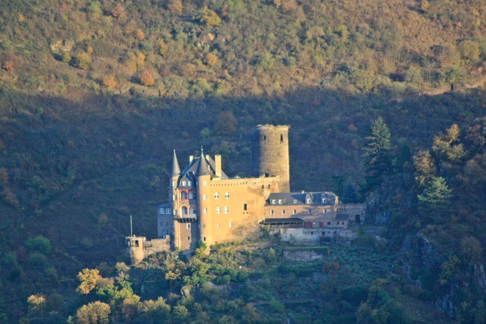 Burg Katz bei Sonnenaufgang