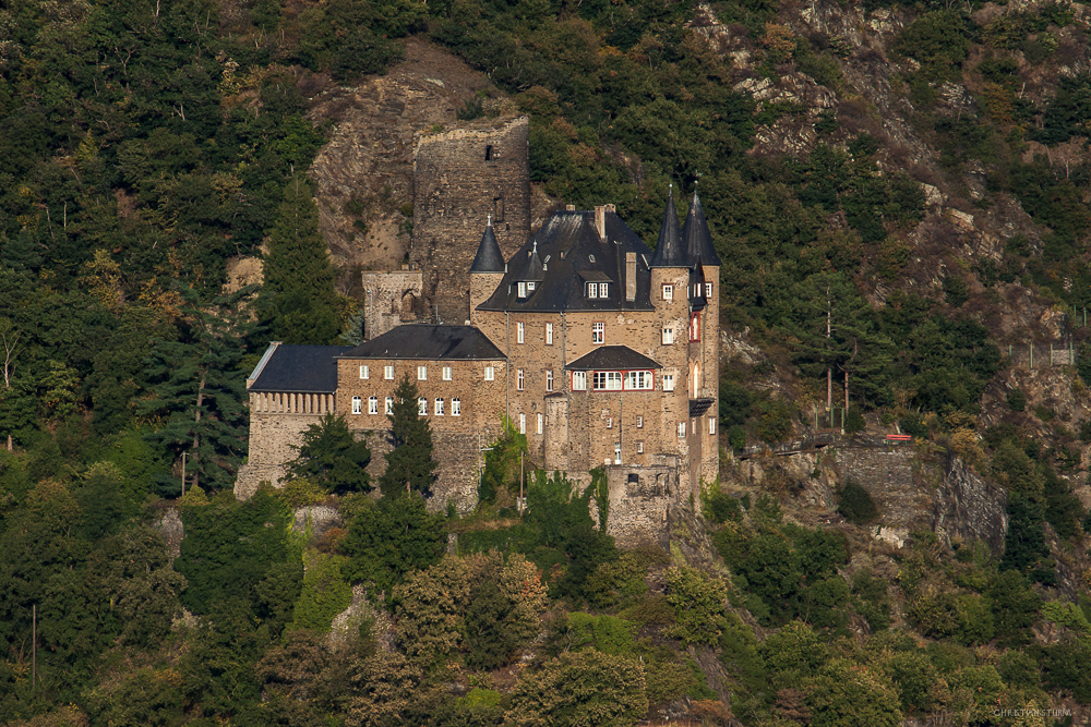 Burg Katz im Abendlicht