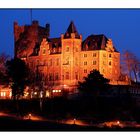 Burg Klopp in Bingen zur blauen Stunde