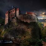 Burg Kriebstein am Abend