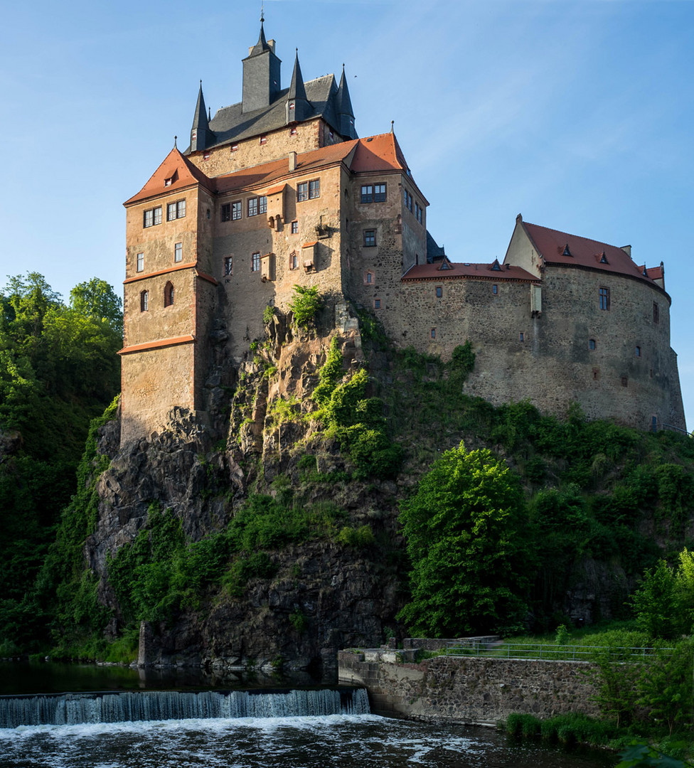 Burg Kriebstein im Abendlicht